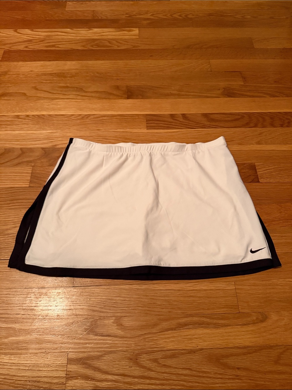 Nike White Mini Skirt with Black Trim